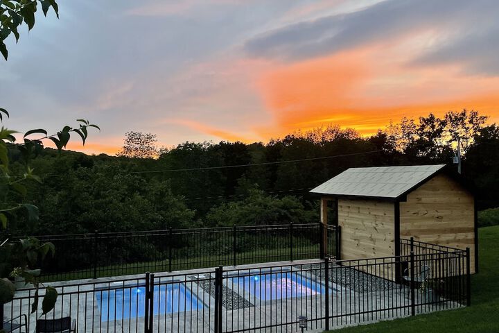 Swimming pool at Auberge Le Tricorne