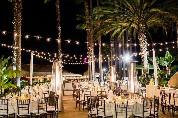 Outdoor wedding area