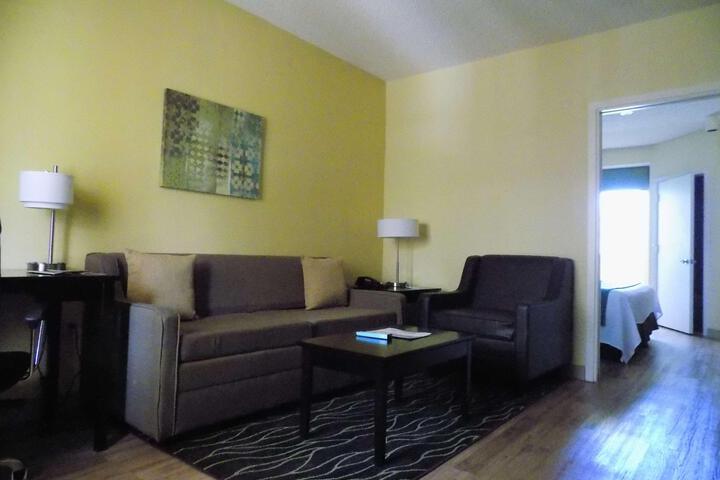 Suite 1 King Bed Mobility Accessible Roll in Shower Sofa Bed Full Breakfast (18 of 23)