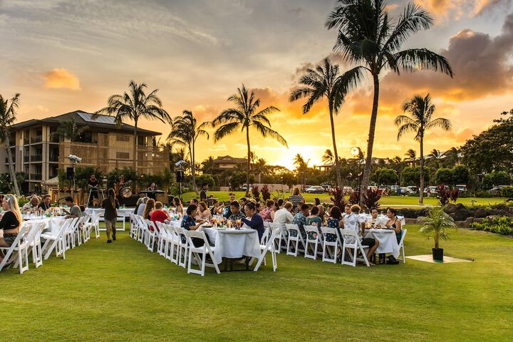 Outdoor wedding area