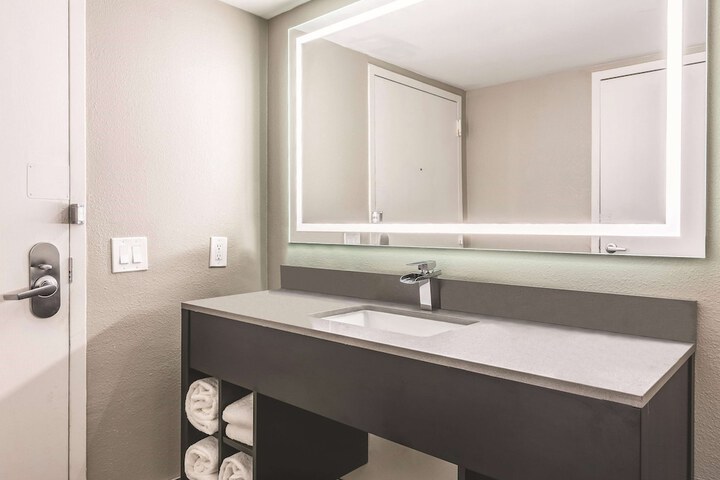 1 King Bed Mobility Hearing Impaired Accessible Room Bathtub with Grab Bars (8 of 20)