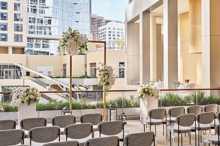 Outdoor wedding area
