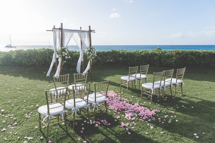 Outdoor wedding area