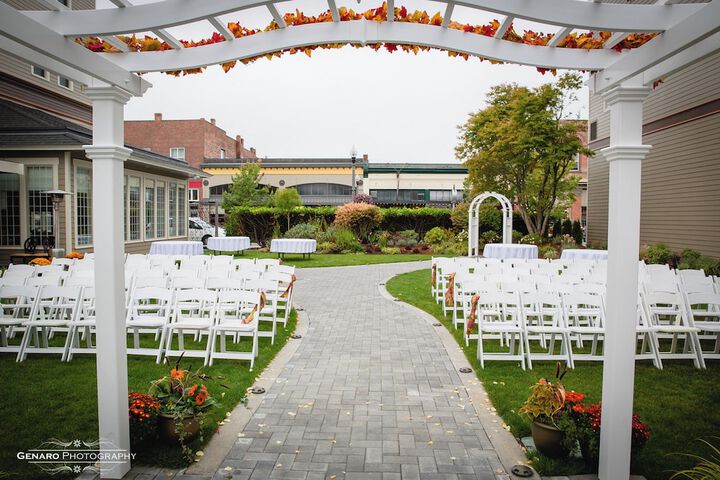 Outdoor wedding area