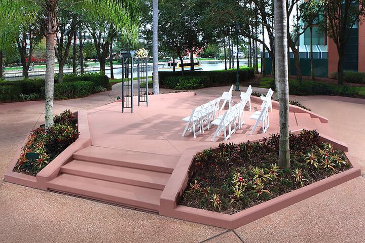 Outdoor wedding area