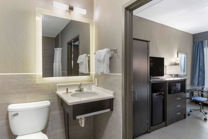 1 King Bed Exterior Entrance First Floor Microwave and Refrigerator WiFi Pet Friendly Room Full Breakfast (10 of 10)
