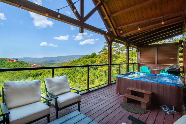 Photo of Smokies Sunset MTN Views Hot Tub Games MORE