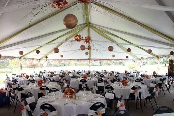 Outdoor wedding area