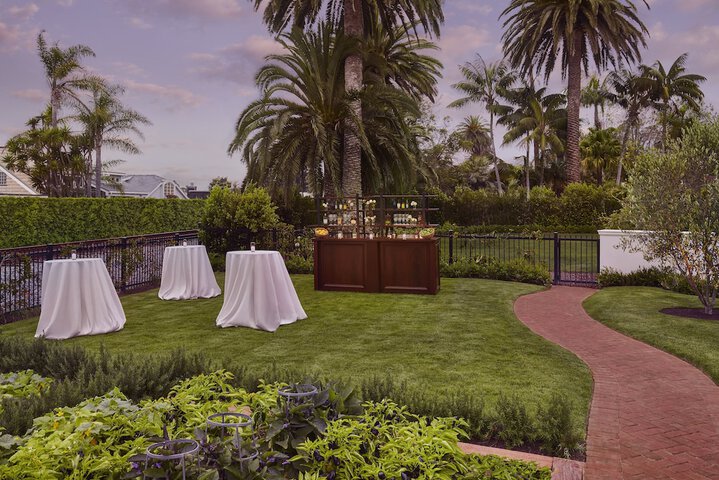 Outdoor banquet area