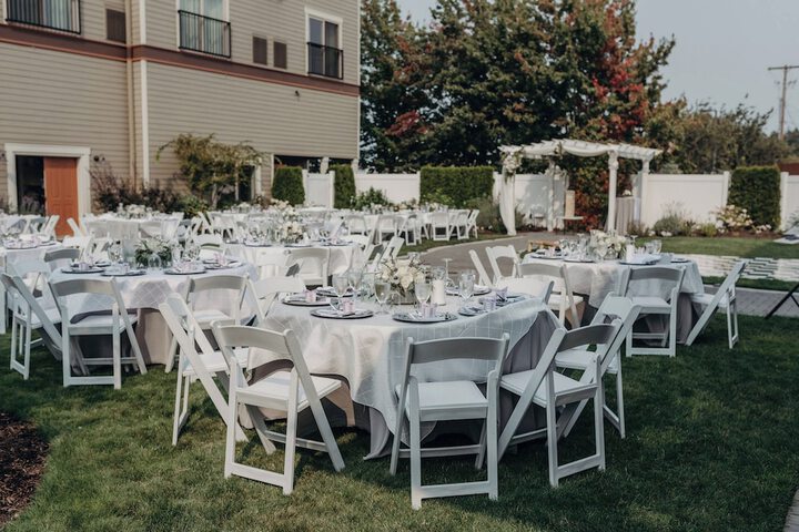 Outdoor wedding area