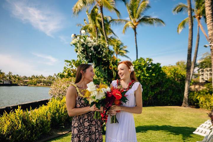Outdoor wedding area