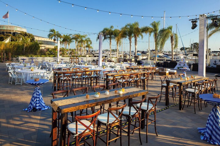 Outdoor banquet area