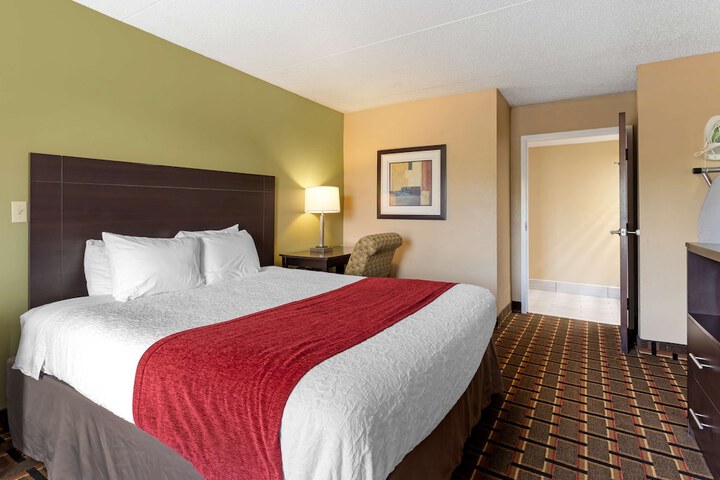 1 King Bed Room High Speed Internet Accessible Microwave and Refrigerator Work Desk Contine (17 of 18)