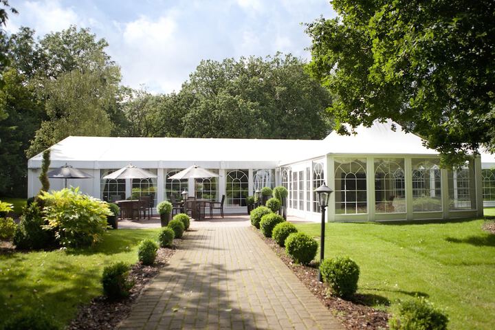 Outdoor wedding area