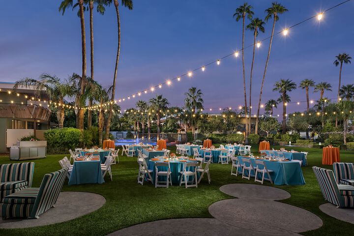 Outdoor banquet area