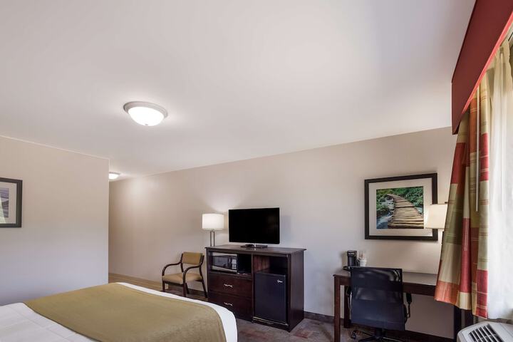 2 Queen Beds Flat Screen Television Microwave and Refrigerator, Continental Breakfast (10 of 18)