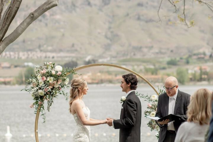 Outdoor wedding area