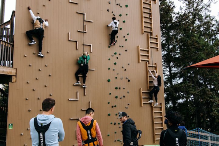 Outdoor rock climbing
