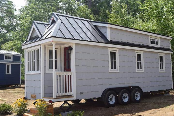 Exterior of Tuxbury Pond Camping Resort Tiny House Riley