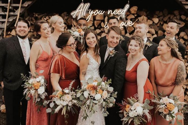 Outdoor wedding area