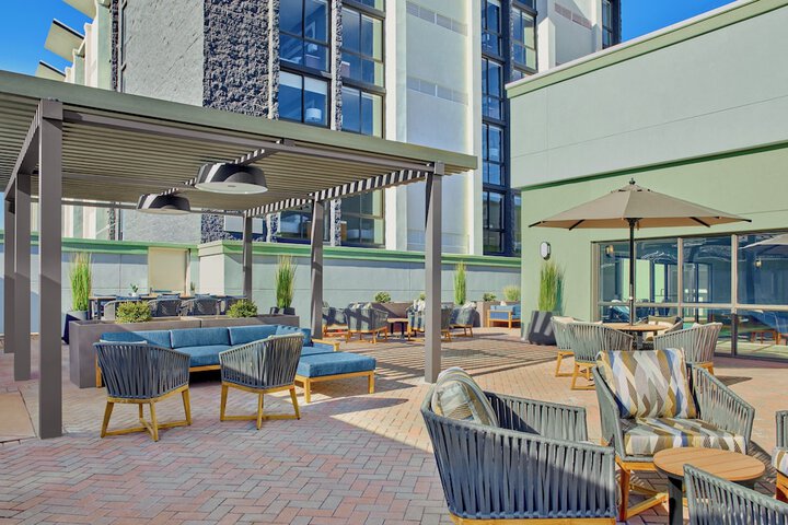 Outdoor banquet area