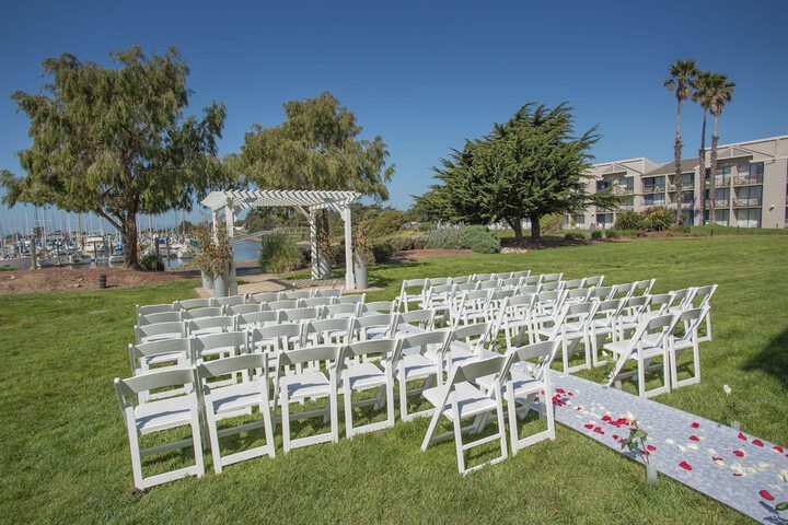 Outdoor wedding area