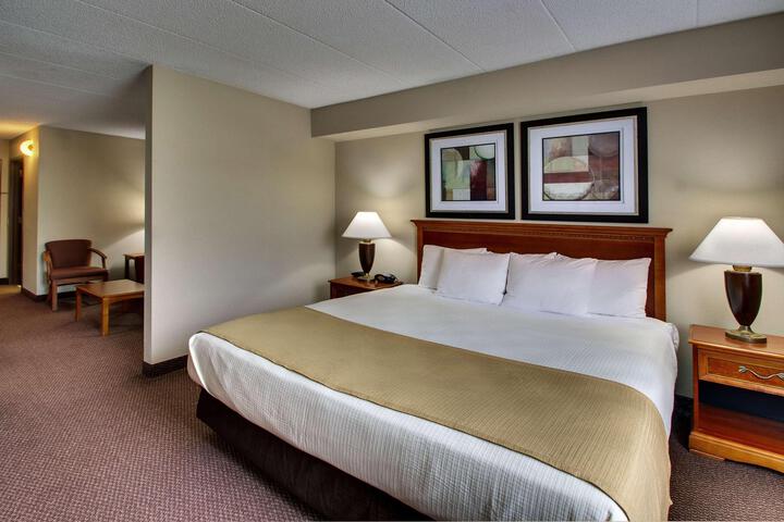 Accessible Suite Queen Bed Accessible Walk in Shower Sofa Bed Work Desk Microwave and Refrigerator Full Breakfast (3 of 30)
