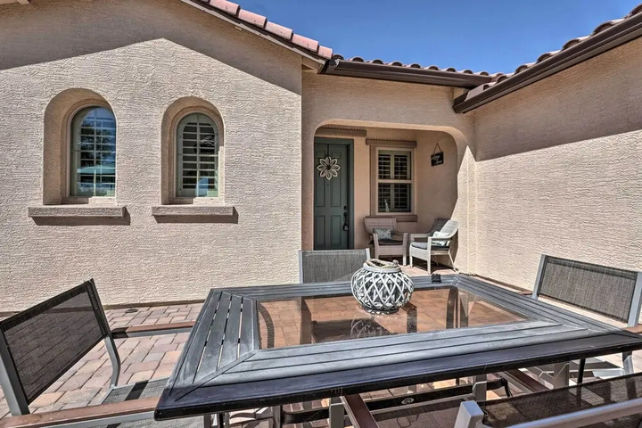 Exterior of Sun-dappled Goodyear Home w / Hot Tub & Fire Pit