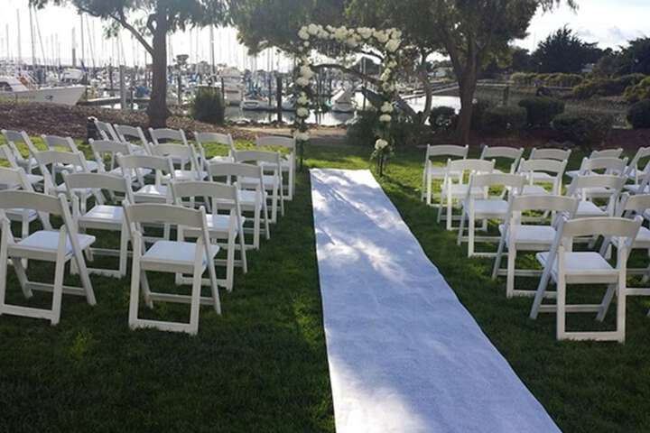 Outdoor wedding area