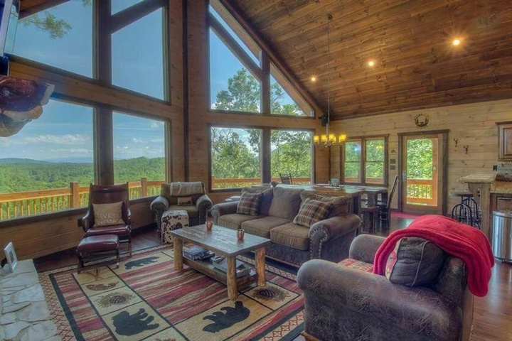 Exterior of Stone Pine Lodge by Escape to Blue Ridge