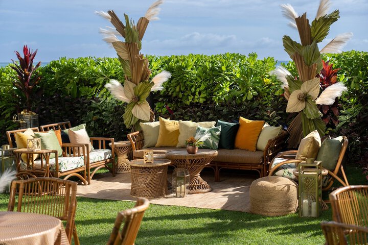 Outdoor banquet area