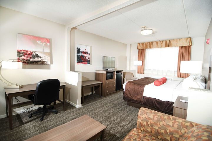 Accessible Suite King Bed Accessible Bathtub Microwave and Refrigerator WiFi Non S (36 of 39)