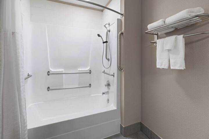 1 Double Bed Mobility Accessible Bathtub with Grab Bars (1 of 14)