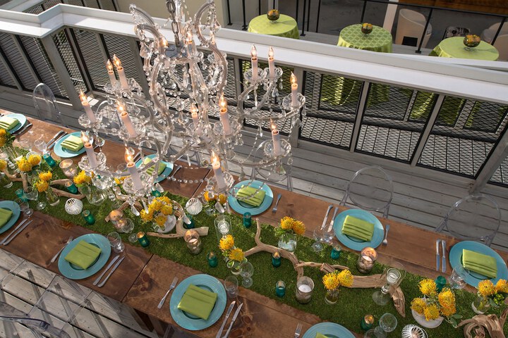 Outdoor banquet area