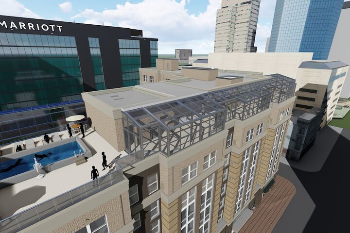 Rooftop pool