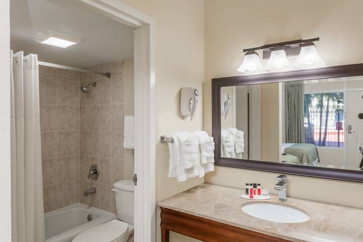 2 Double Bed Deluxe Mobility Accessible Bathtub with Grab Bars (2 of 13)