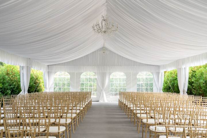 Outdoor banquet area