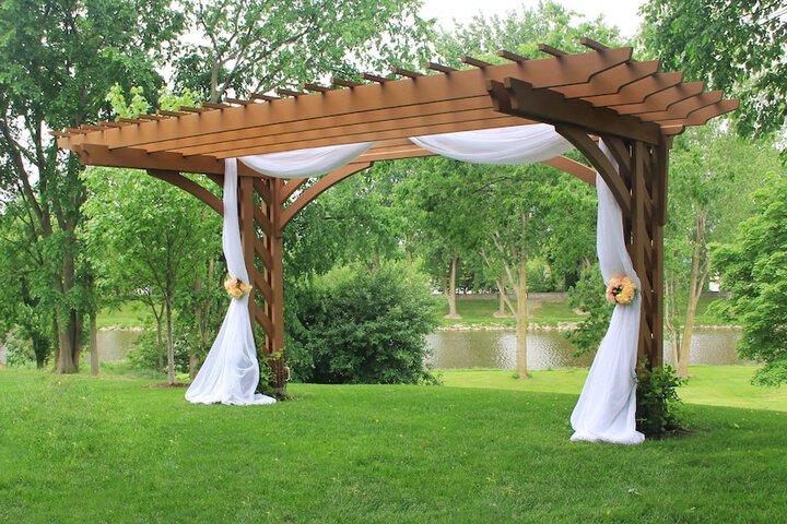 Outdoor wedding area
