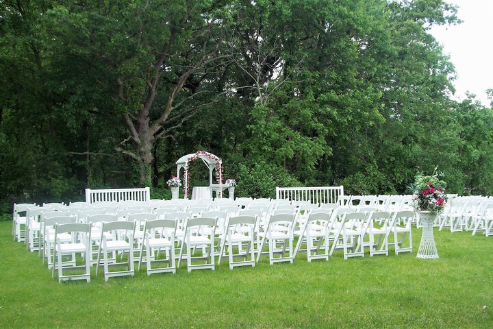 Outdoor wedding area