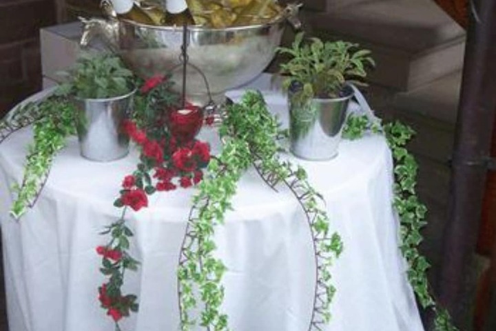 Outdoor banquet area