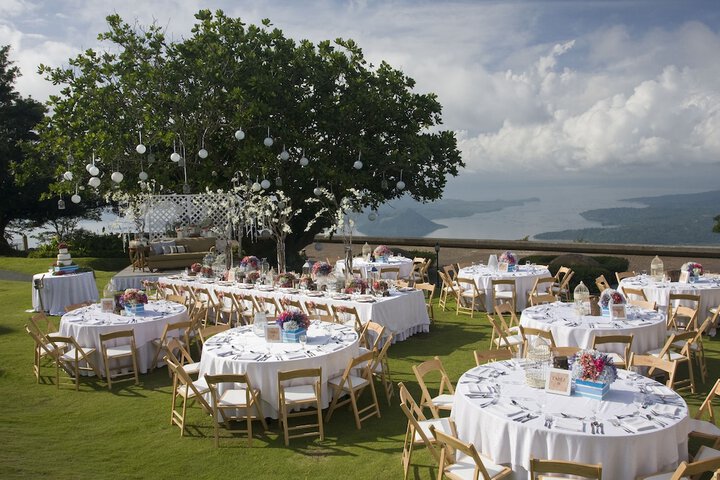 Outdoor banquet area