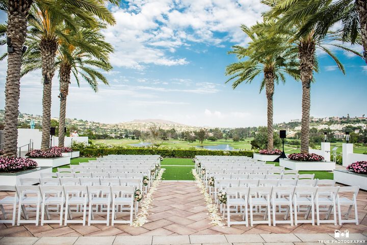 Outdoor wedding area