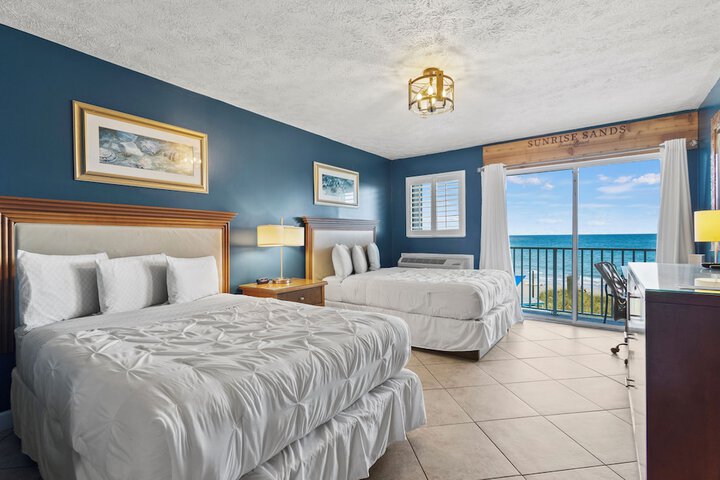 Oceanfront Inn Room #22- Ocean View Balcony 2 Full Beds