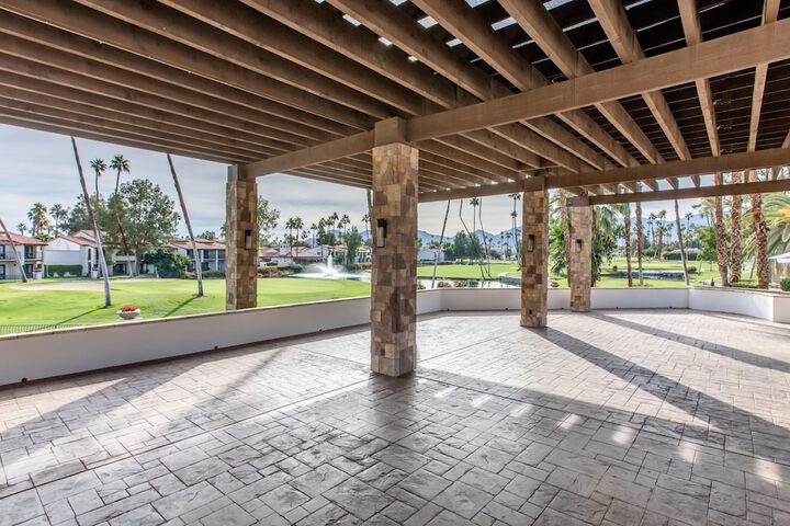 Outdoor banquet area