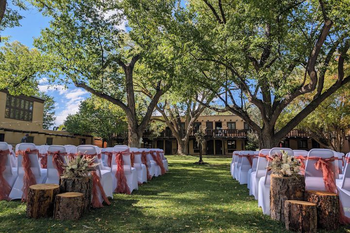 Outdoor wedding area
