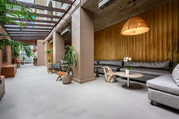 Outdoor banquet area