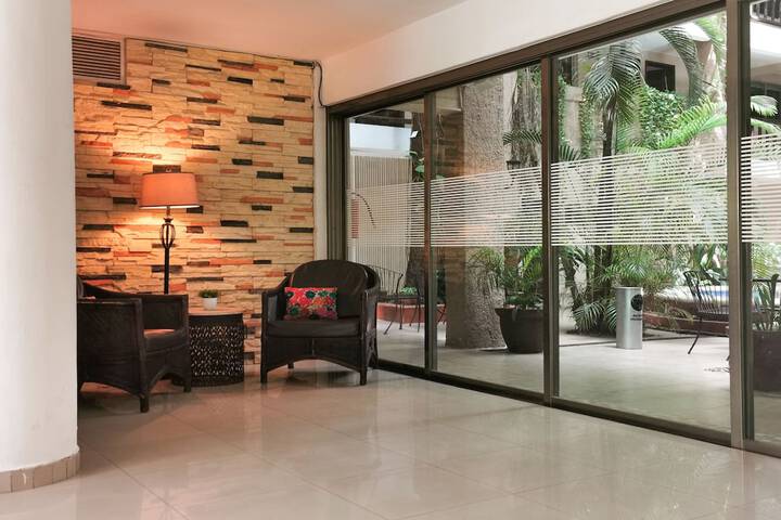 Interior entrance