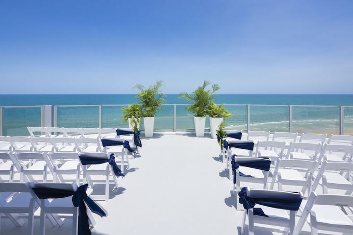 Outdoor wedding area
