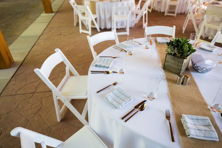 Outdoor banquet area