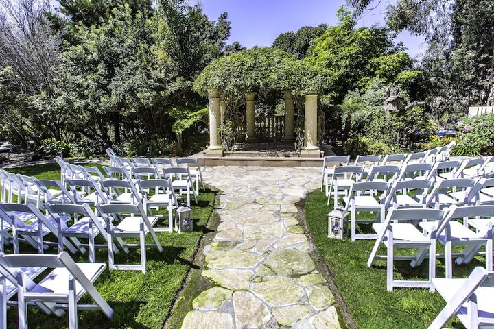 Outdoor banquet area